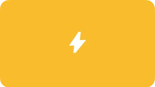 Icon of a lightning bolt on a yellow field