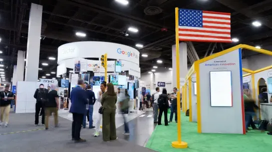 Google Cloud Next 2026 attendees explore the show floor with the Google Public Sector spaces