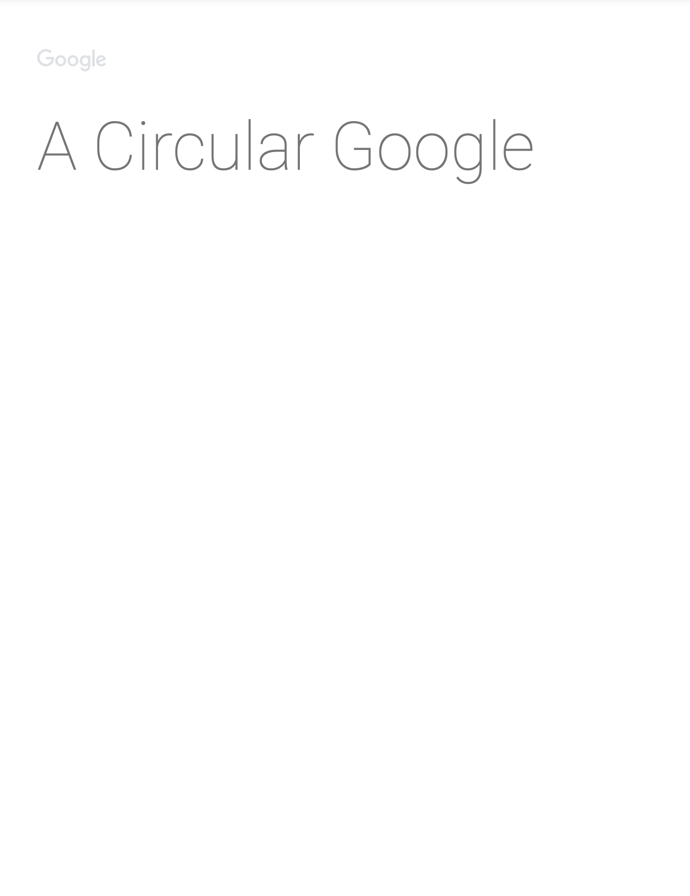 Cover image of A Circular Google in a Sustainable World white paper