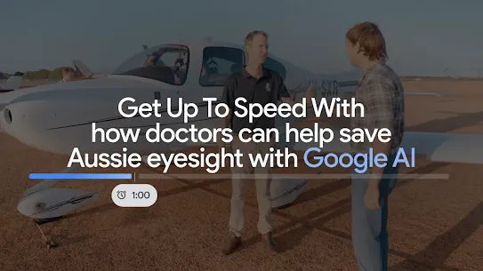 Two men standing in front of a small plane