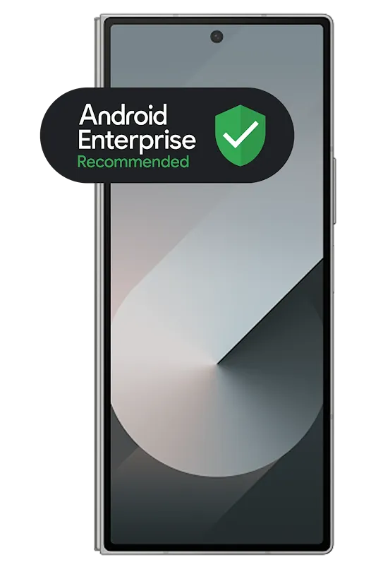 Samsung Galaxy Z fold 6 with Android Enterprise Recommended Badge