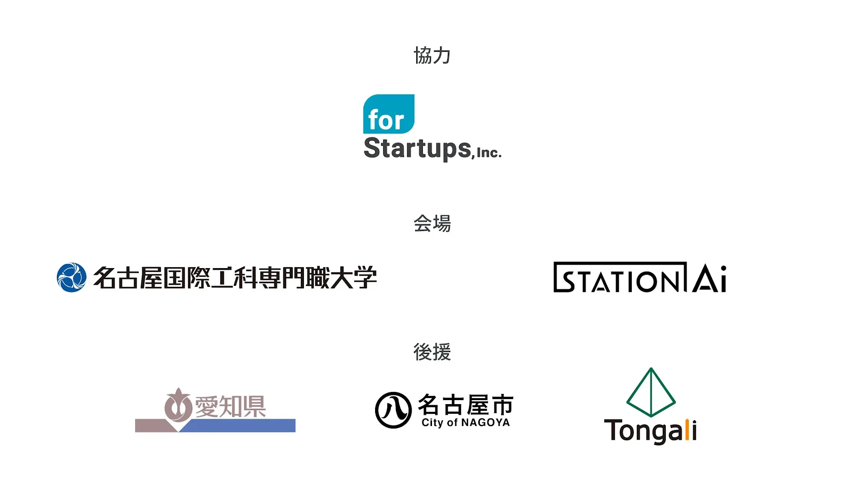Collaborater, Venue, Supporter logos