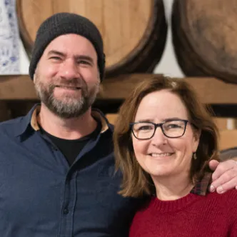 A photograph of Eric Sorkin, the co-founder and CEO of Runamok, a maple syrup company based in Fairfax, Vermont.