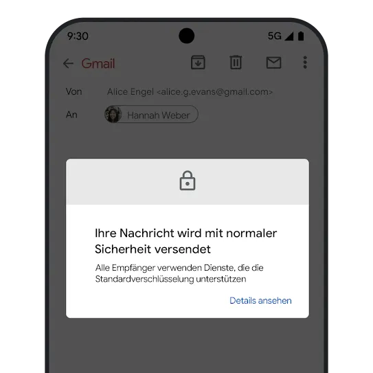 Grafik – E‑Mail-Verschlüsselung in Gmail