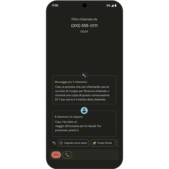 Immagine del Filtro Chiamate