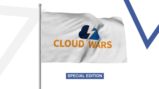  flag with cloud and lightning bolt labeled Cloud Wars