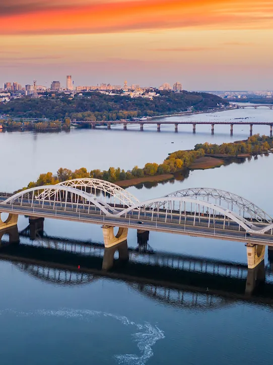 An aerial view of Kiev.
