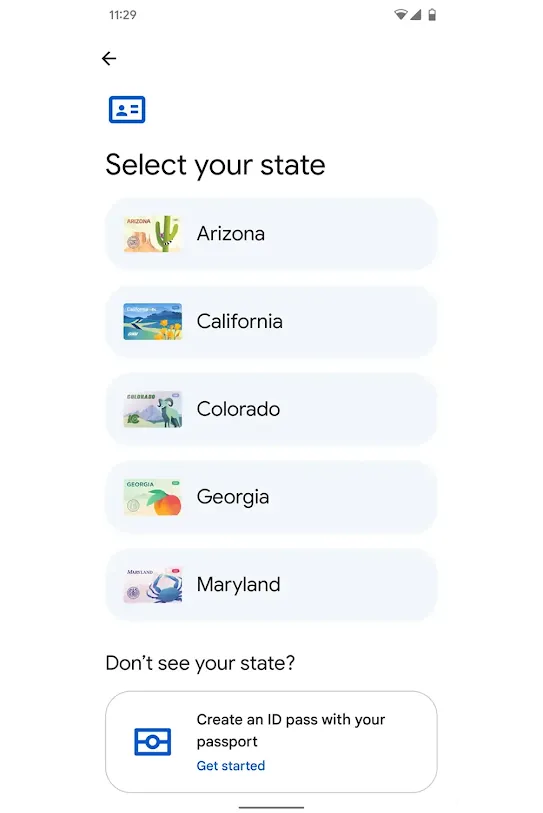 Add passport, license, or ID to Google Wallet.