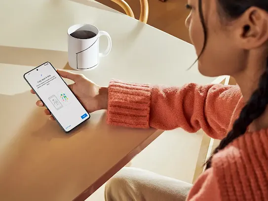 Image of an Android device on a setup screen
