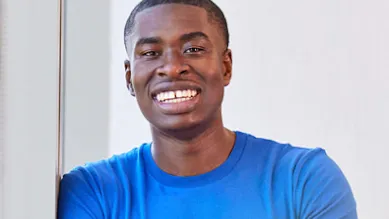 A man is giving pose in the picture.