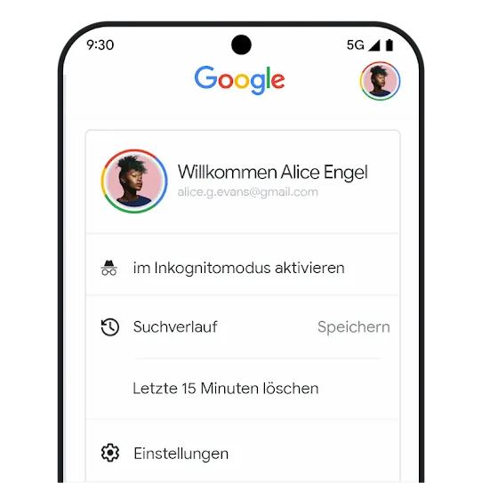 „Letzten Verlauf löschen“ – Grafik