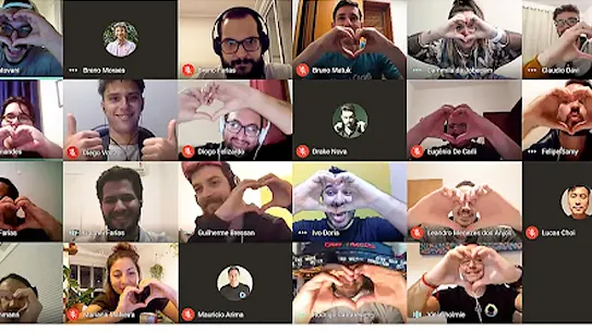 Reunião virtual com participantes da turma do Google for Startups Accelerator