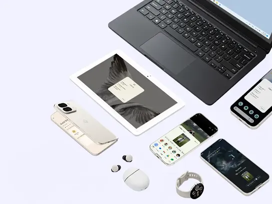 A visual showcasing the compatibility of Android systems on multiple OS devices