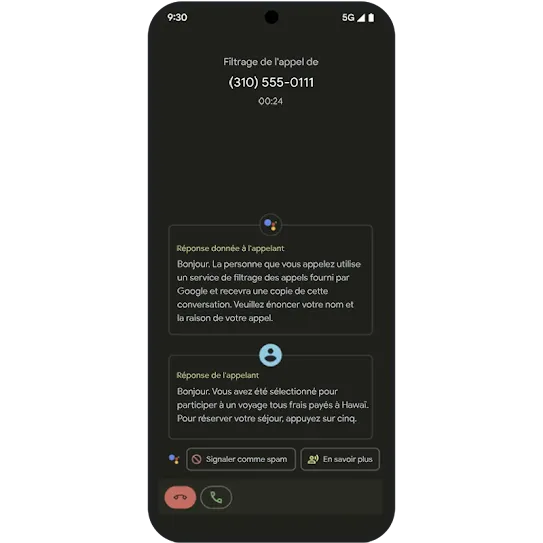 Image du filtrage d'appels