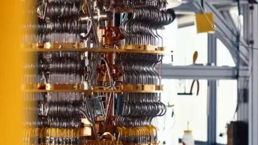 A photograph of a quantum computer