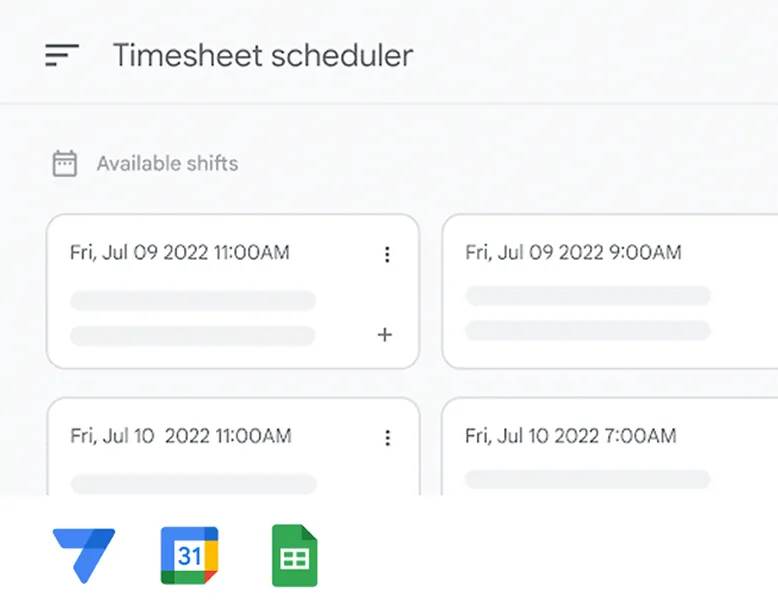 Schedule shifts and manage timesheets