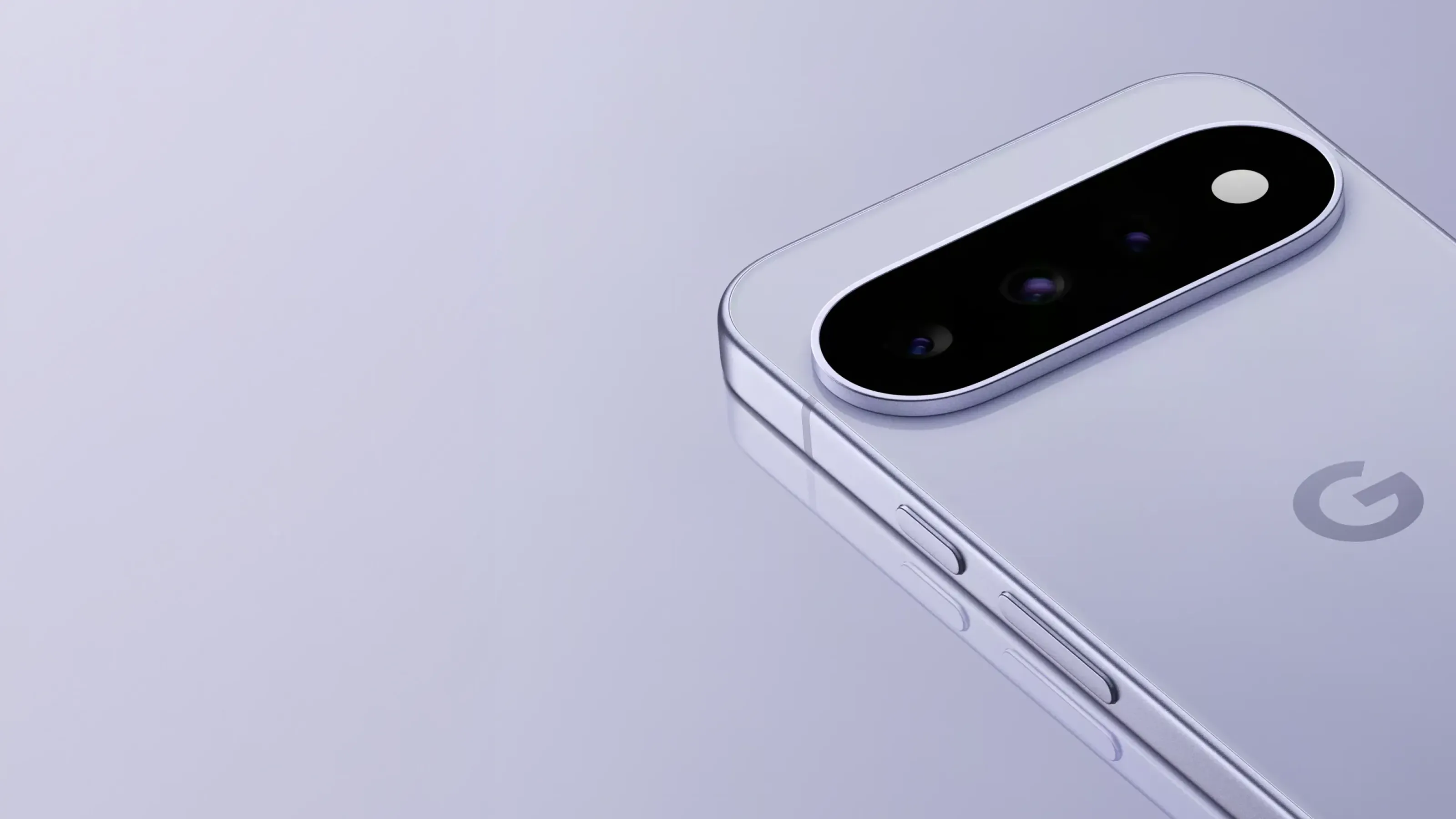 The back view of a Pixel 11 in Frost. 