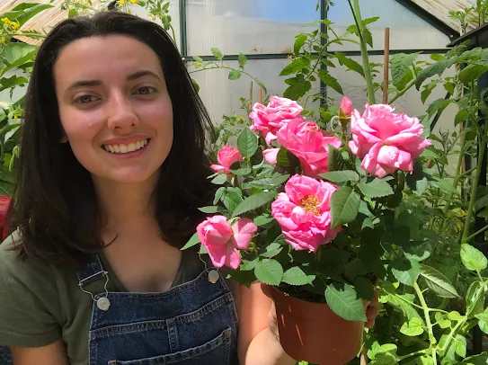 Emily with some flowers