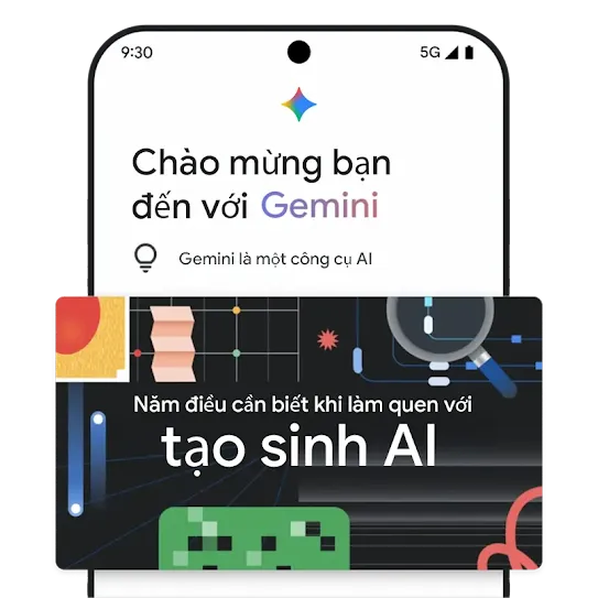 Hình ảnh minh hoạ về Gemini trong lĩnh vực giáo dục bằng AI tạo sinh