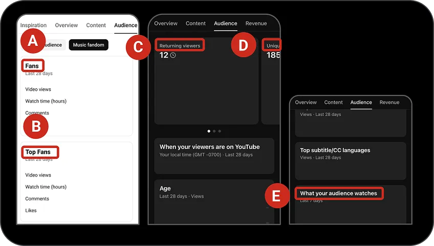 Audience Tab Key Metrics