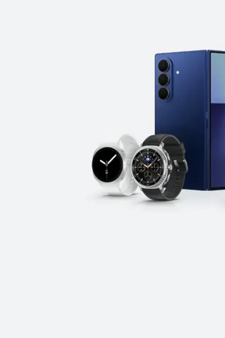 Galaxy Z Series phones and watches grouped together.