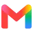 Le logo Gmail, une lettre "M" multicolore en forme d'enveloppe.