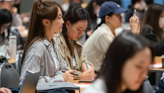 People attending a session
