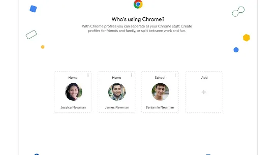 A screenshot from the new Chrome profile