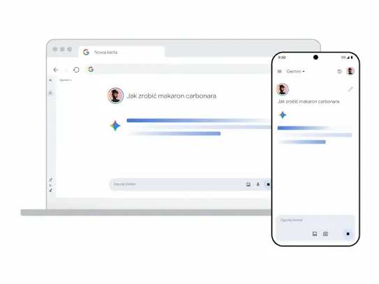 Gemini na komputerze i telefonie