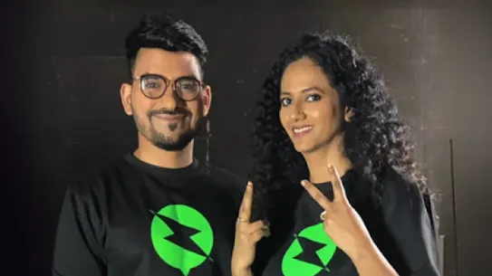 Founders of Zypp Electric giving pose for photo.