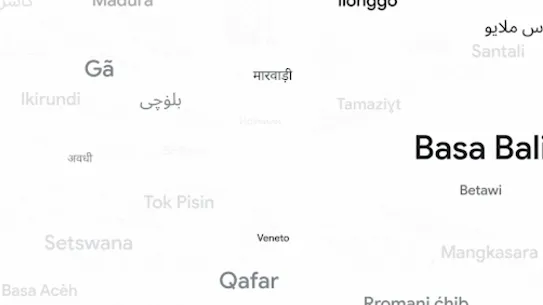 Display of various languages