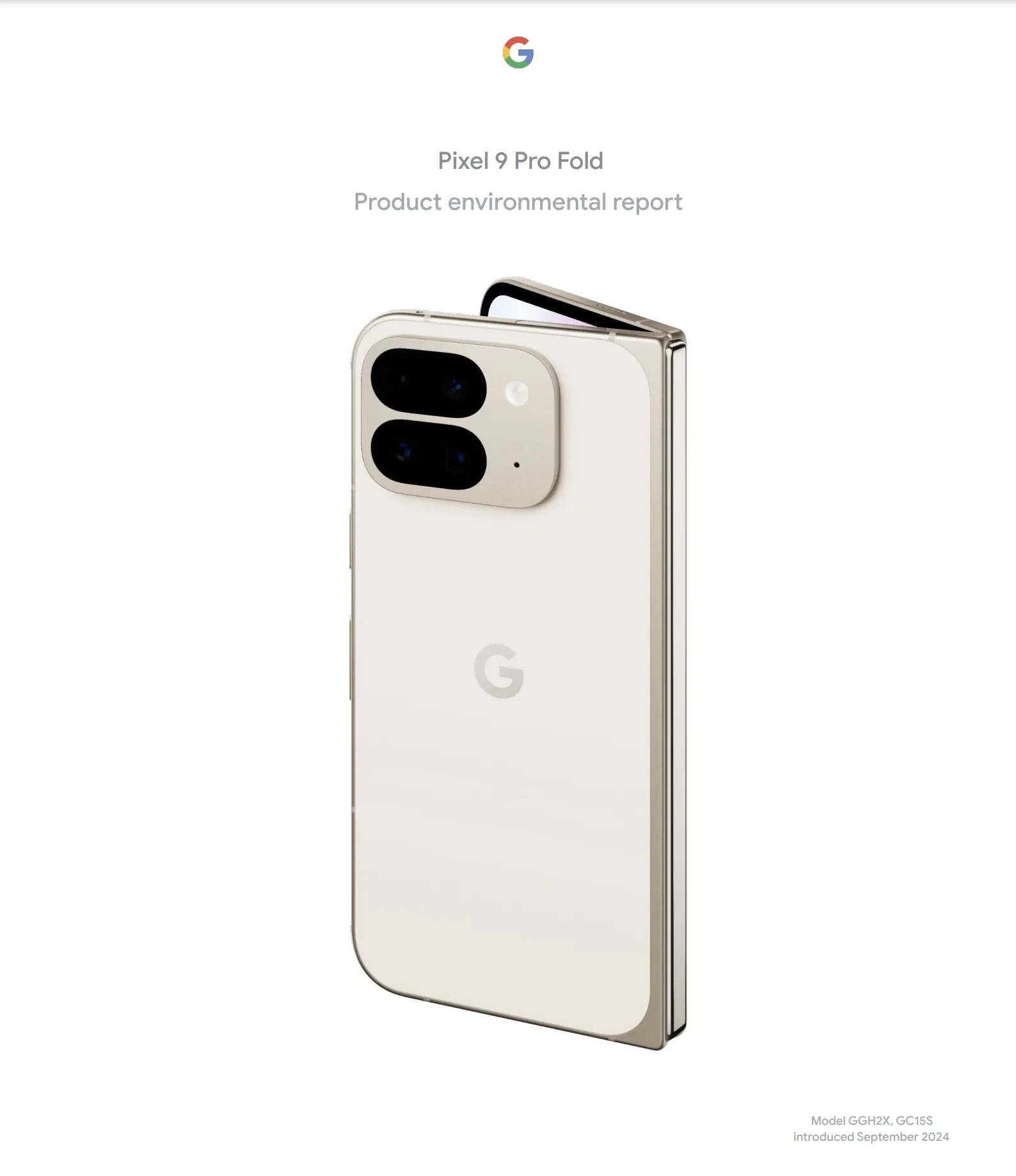 Pixel 9 pro fold product Environmental