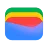 El logotipo de Billetera de Google, que está conformado por una billetera de varios colores.