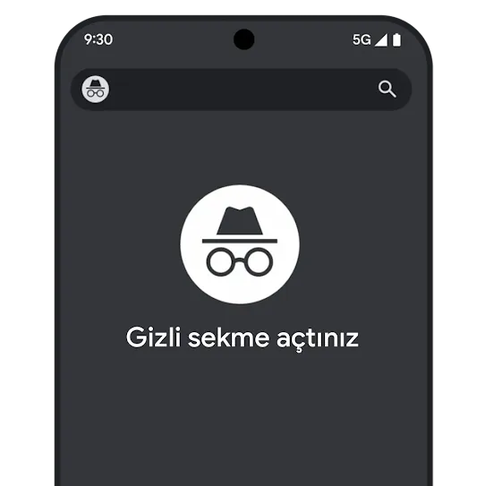 Gizli Chrome tarayıcı sekmesi