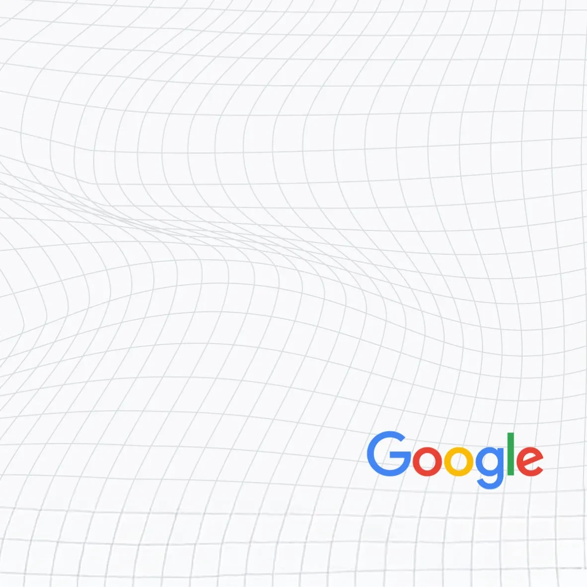 Wavy grid of lines with a small Google logo in the corner