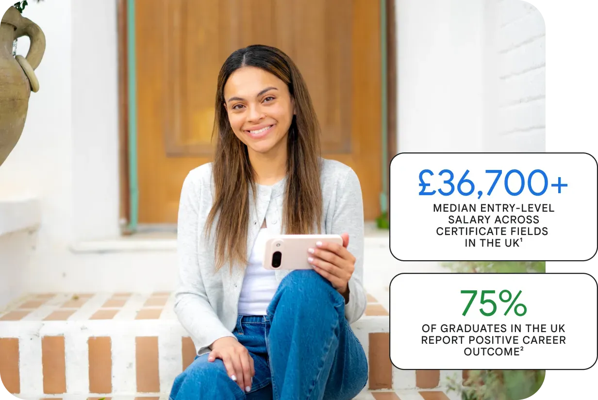 Learn job ready skills with a Google Career Certificate