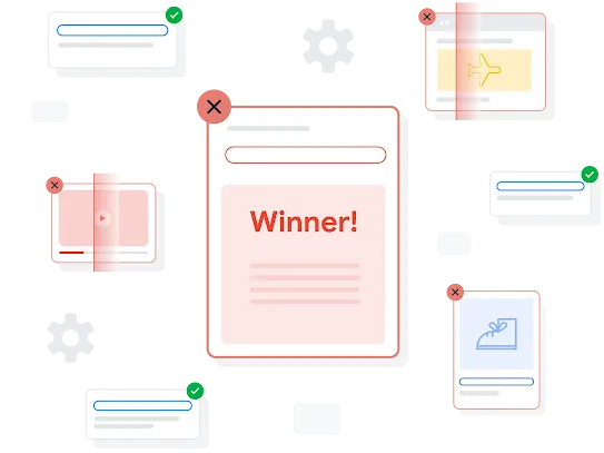 Illustration of various tools and metrics providing feedback on search results
