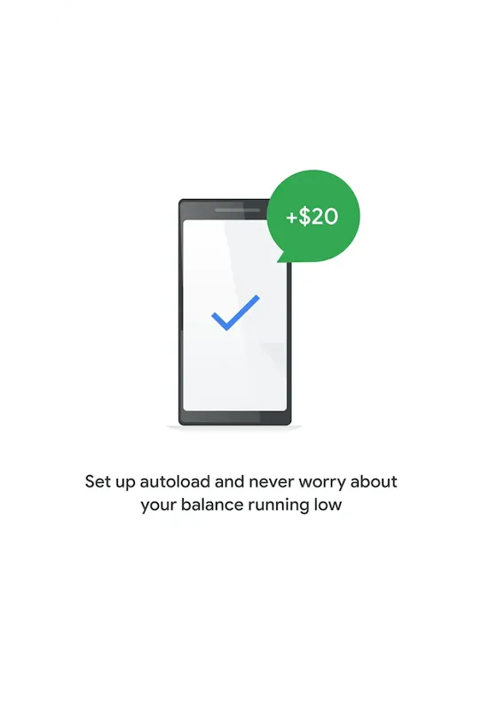 Auto reload Google Pay balance app screen