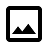 A minimalist black outline icon depicting a picture frame with two mountain peaks inside, commonly used in user interfaces as a placeholder for an image, media upload, or gallery icon.