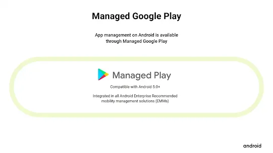 An informational graphic about Managed Google Play.