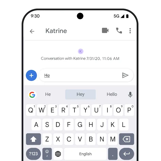 Phone with messaging UI.