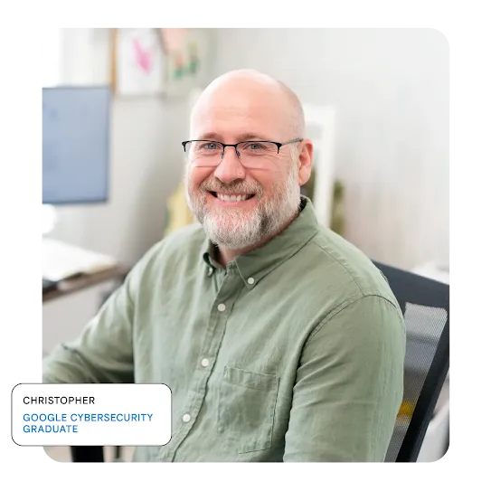 Christopher Google cybersecurity graduate