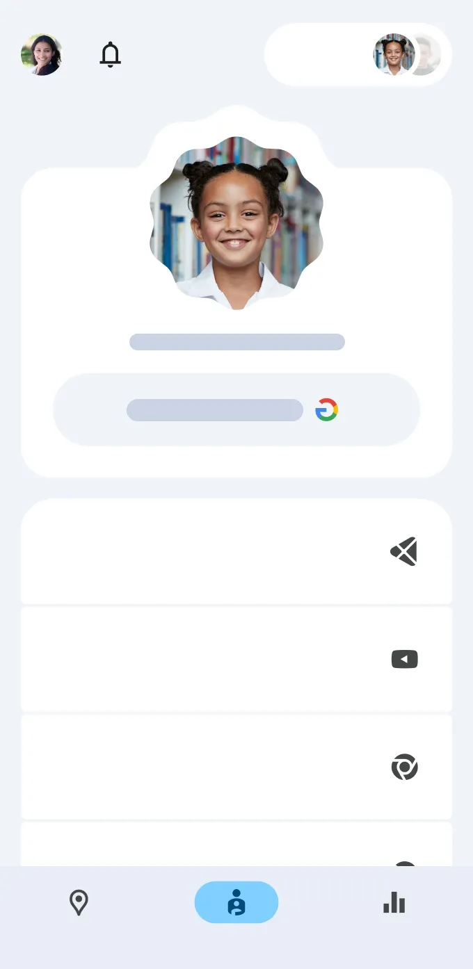 בממשק המשתמש של Family Link מוצגות הרשאות הניתנות לאפליקציות והאפשרות להפעיל ולהשבית הגדרות.