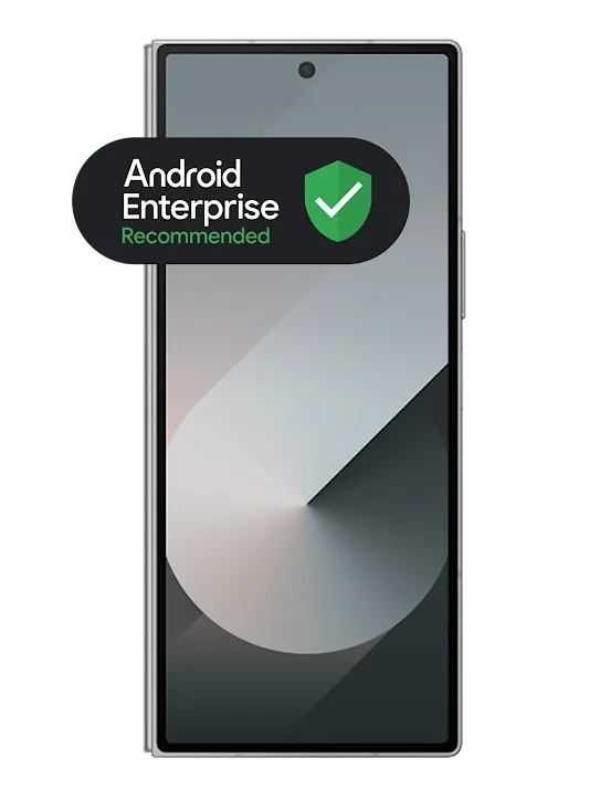 Samsung Galaxy Z fold 6 with Android Enterprise Recommended Badge
