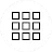 A grid of nine small squares arranged in a 3x3 pattern, representing a menu or app launcher.