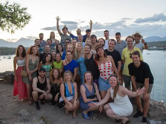 The Poki team at an offsite in Greece.