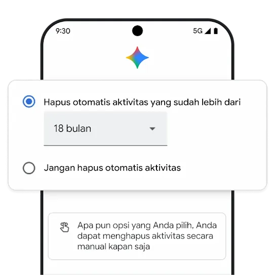 Grafik fitur hapus otomatis
