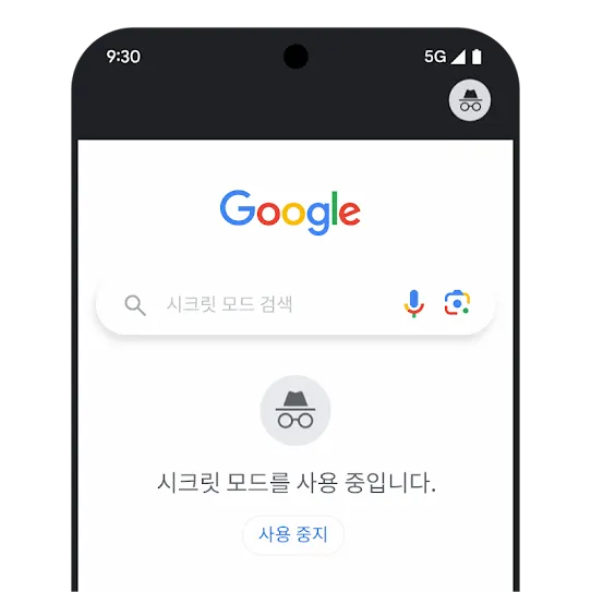 시크릿 모드 그래픽