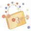 Stylized illustration of a yellow padlock being unlocked with a key, surrounded by interconnected network nodes in pastel tones.