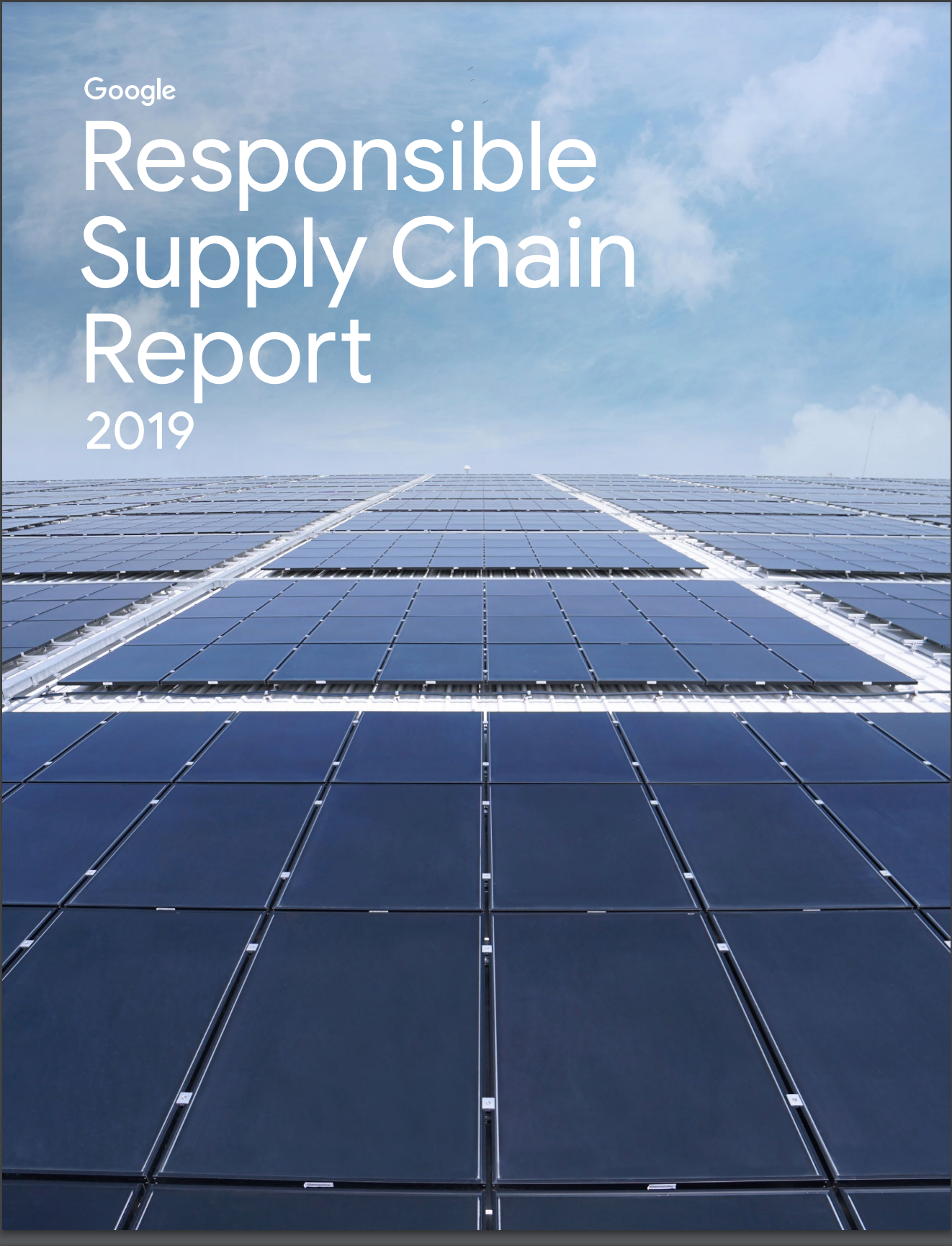 Cover image of the 2019 Responsible Supply Chain Report